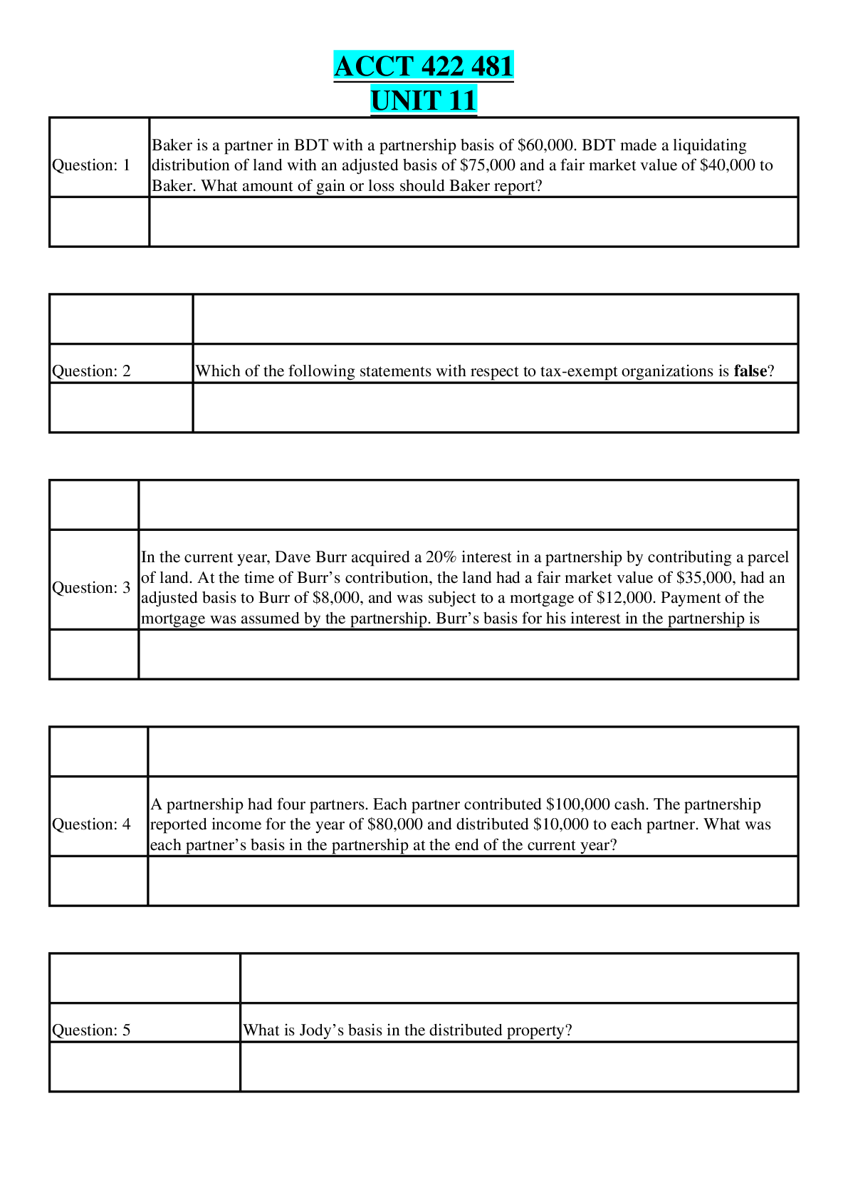 Preview image for ACCT 422 481